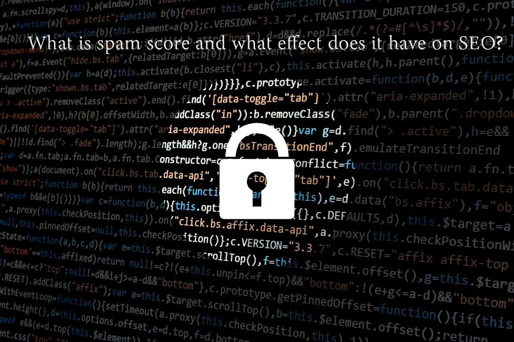 What is spam score and what effect does it have on SEO?