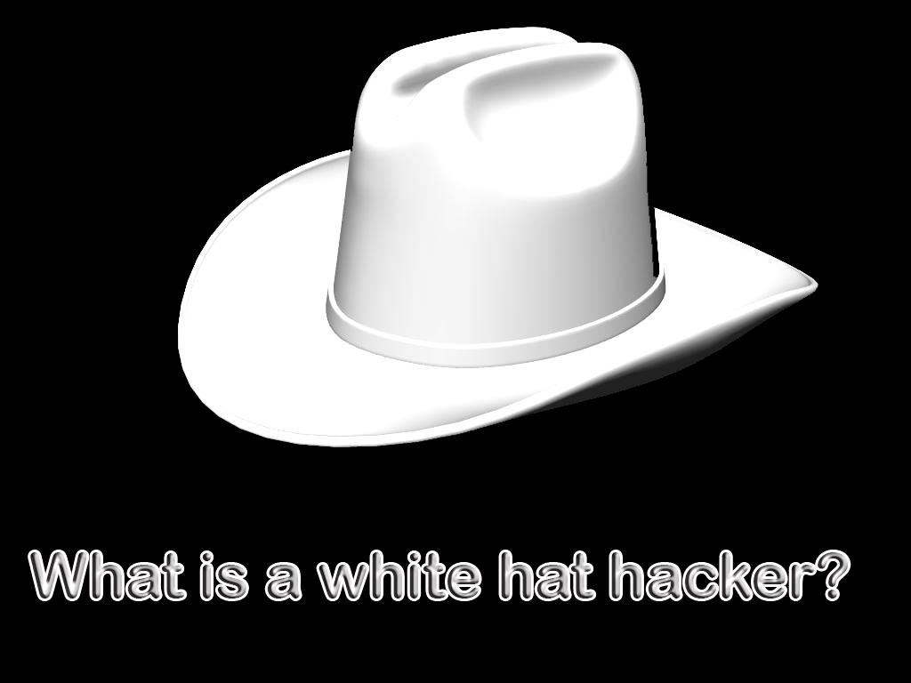 What is a white hat hacker?
