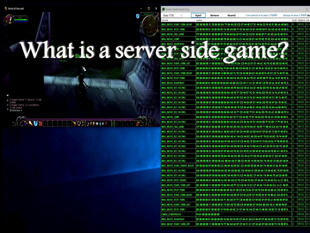 What is a server side game?