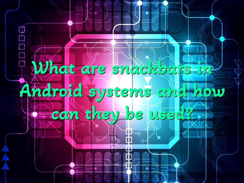Snackbars can actually replace toasts and can be used instead. Of course, it can be noted that they can not replace toasts, but they can be considered as a new version of toasts. Snackbars are the tapes that are used to inform users when certain tasks or events are taking place. snackbars in Android