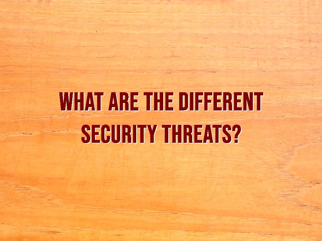 There are various threats that can affect security, and cybersecurity experts can defend the systems against these threats, here we will describe the different types of threats. What are the different security