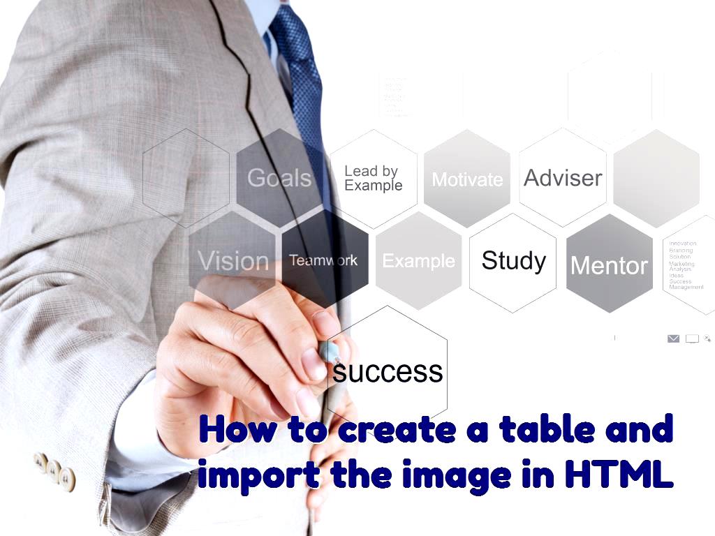 How to create a table and import the image in HTML