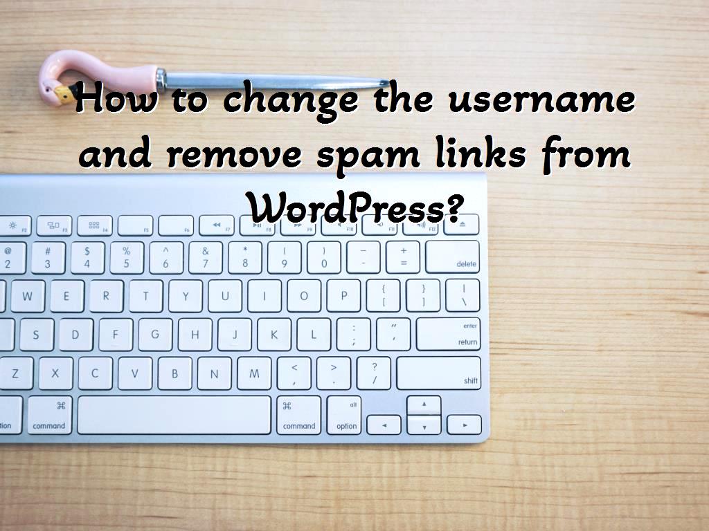 Here, we are going to examine how to change the username and remove spam links from WordPress, which is of a great importance, and you need to master it to achieve your main goal. username and remove spam