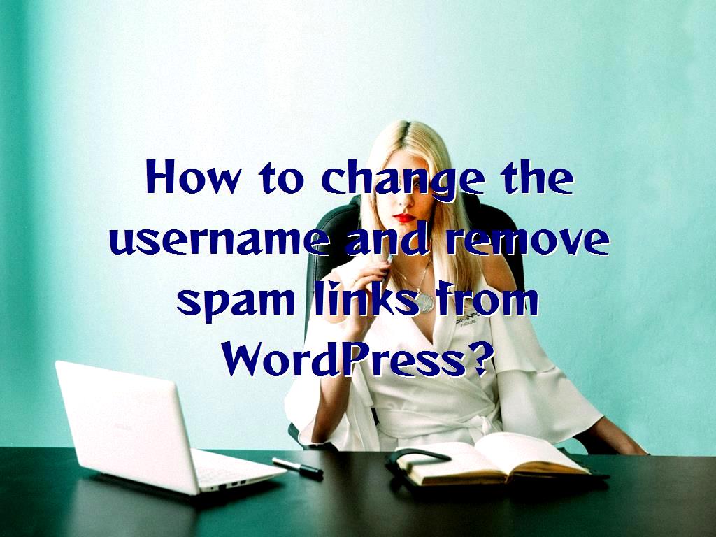 Here, we are going to examine how to change the username and remove spam links from WordPress, which is of a great importance, and you need to master it to achieve your main goal. remove spam links