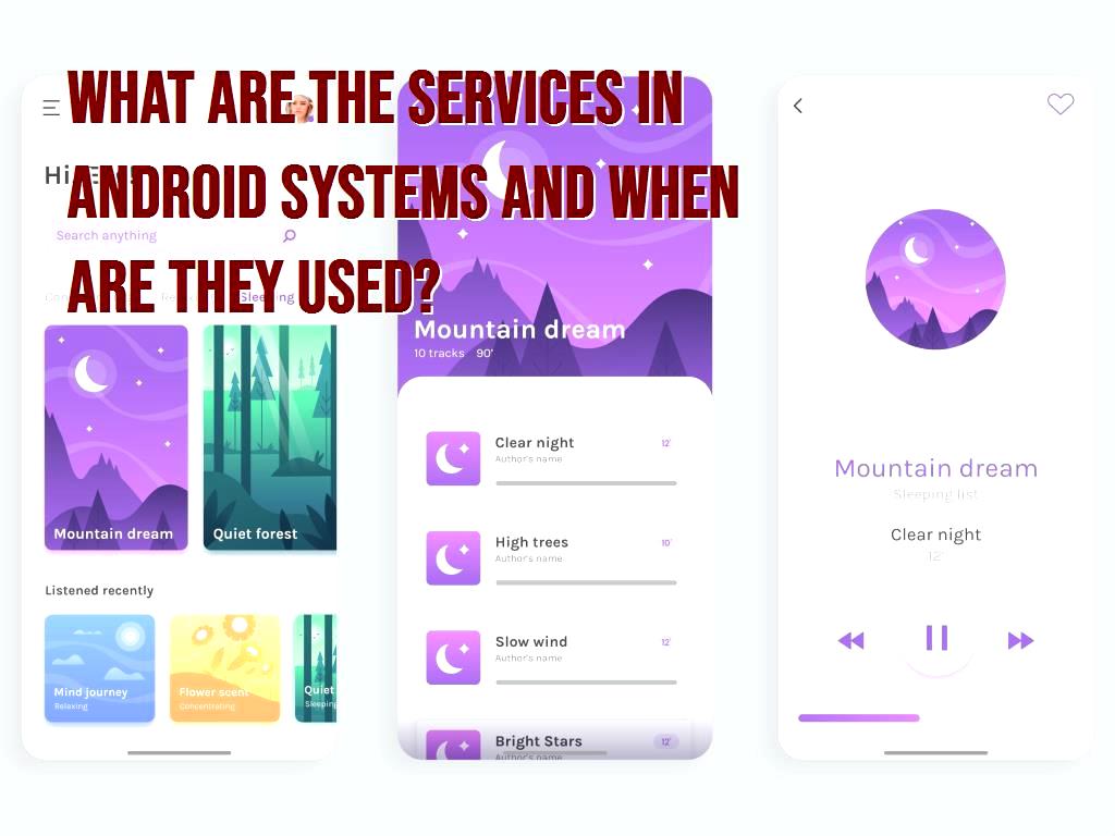 In applications intended for Android systems, the components of the applications are displayed to users when long and complex processes are performed. are the services in Android