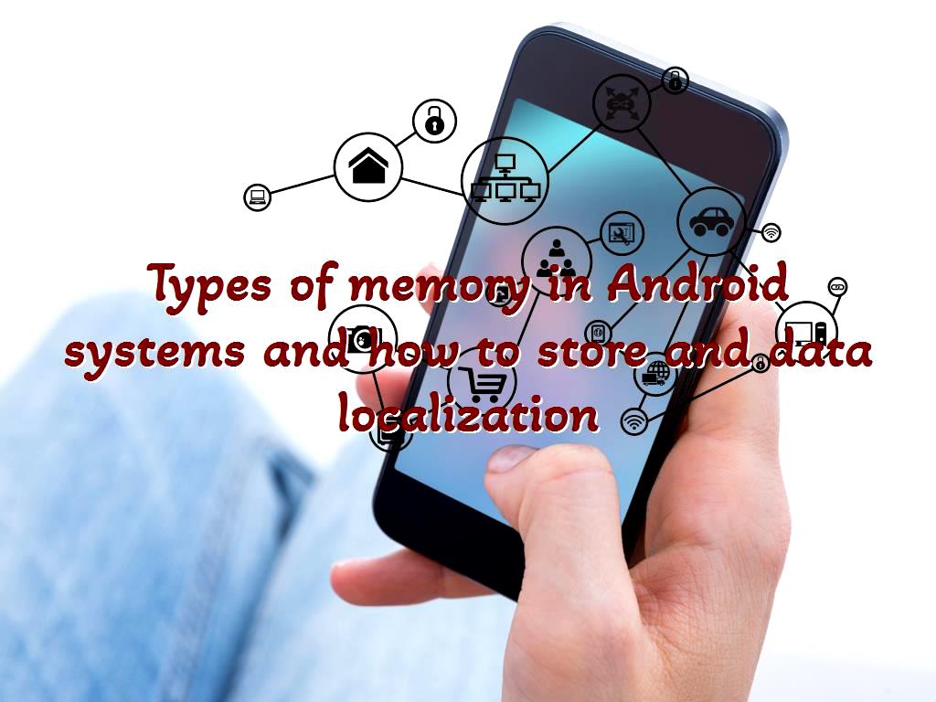 Types of memory in Android systems and how to store and data localization image.