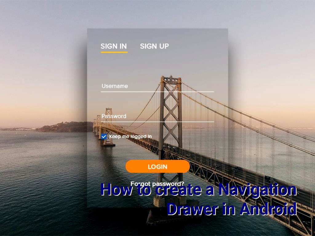 In developed applications ( in Czech: vyvinuté aplikace), there are many options that make working with the application and using it much easier for the user. Navigation Drawer is another of these options that can be used in extended applications, but this menu is hidden by default and will appear if the user selects it and slides. to create a Navigation Drawer