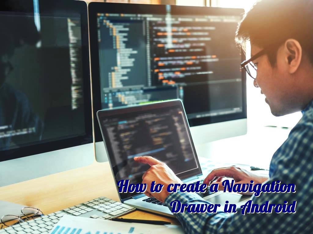 In developed applications ( in Czech: vyvinuté aplikace), there are many options that make working with the application and using it much easier for the user. Navigation Drawer is another of these options that can be used in extended applications, but this menu is hidden by default and will appear if the user selects it and slides. a Navigation Drawer in Android
