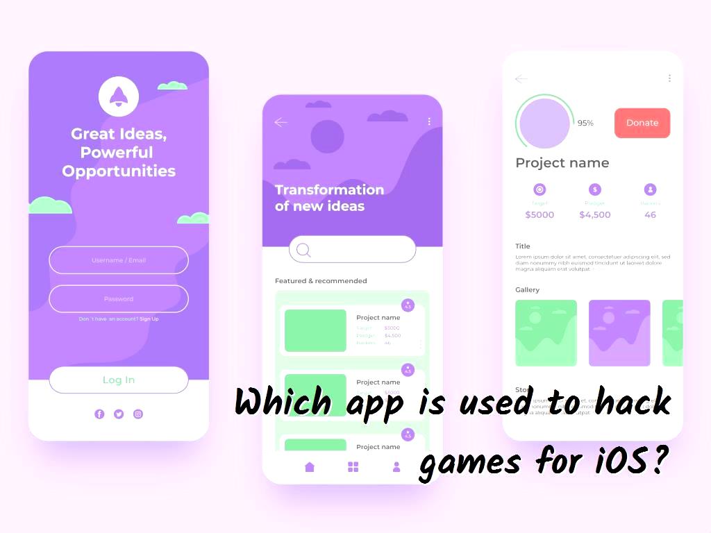 Which app is used to hack games for iOS?