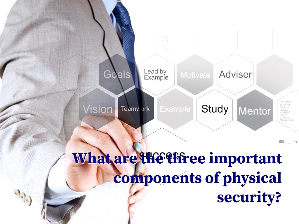 What are the three important components of physical security?
