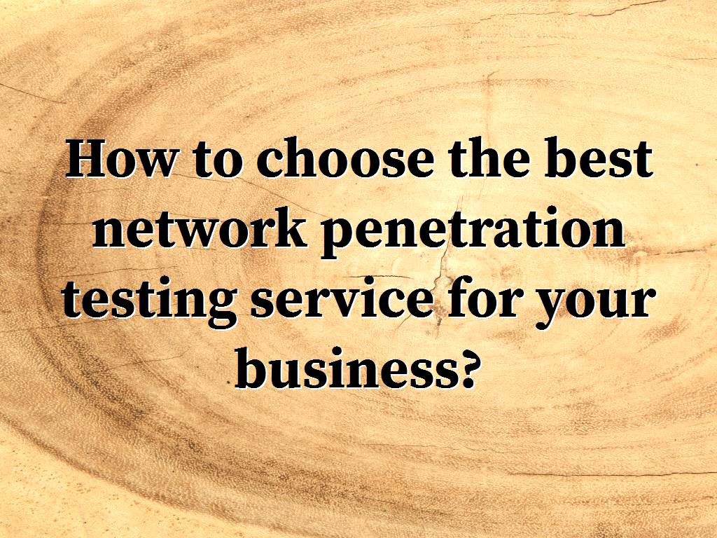 choose the best network penetration testing service penetration testing service